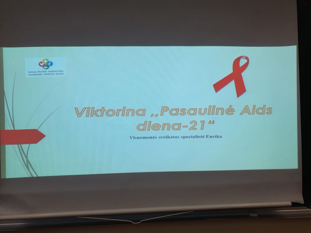 VIKTORINA ,, AIDS: GERIAU ŽINOTI-21“, KURI VYKO ŠIAULIŲ RAJONO KURŠĖNŲ STASIO ANGLICKIO PROGIMNAZIJOJE VIKTORINA ,, AIDS: GERIAU ŽINOTI-21“, KURI VYKO ŠIAULIŲ RAJONO KURŠĖNŲ STASIO ANGLICKIO PROGIMNAZIJOJE
